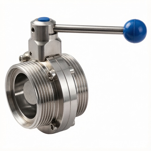 Sanitary DIN Threaded Butterfly Valve