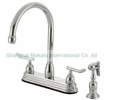 Twin handle centre set kitchen faucet