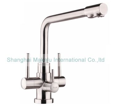 stainless steel faucet and shower ware for kitchen or bath