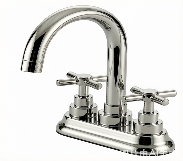Twin Handle Centre Set Bathroom Faucet